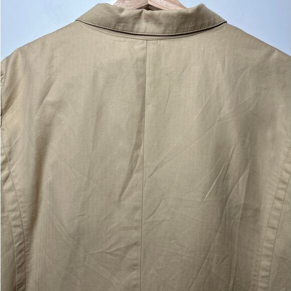 Lauren Ralph Lauren Cotton Linen Safari Blazer Jacket Sz 20W Tan Pockets Neutral - Picture 8 of 12